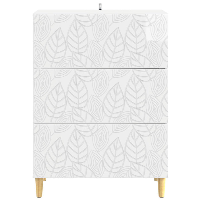 Dulap cu sertare Alb foarte lucios 66 x 34,5 x 90 cm - WALTI WALTI