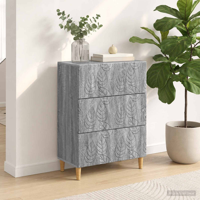 Dulap cu sertare Sonoma gri 66 x 34,5 x 90 cm Lemn prelucrat - WALTI WALTI