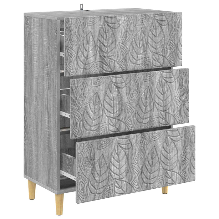 Dulap cu sertare Sonoma gri 66 x 34,5 x 90 cm Lemn prelucrat - WALTI WALTI