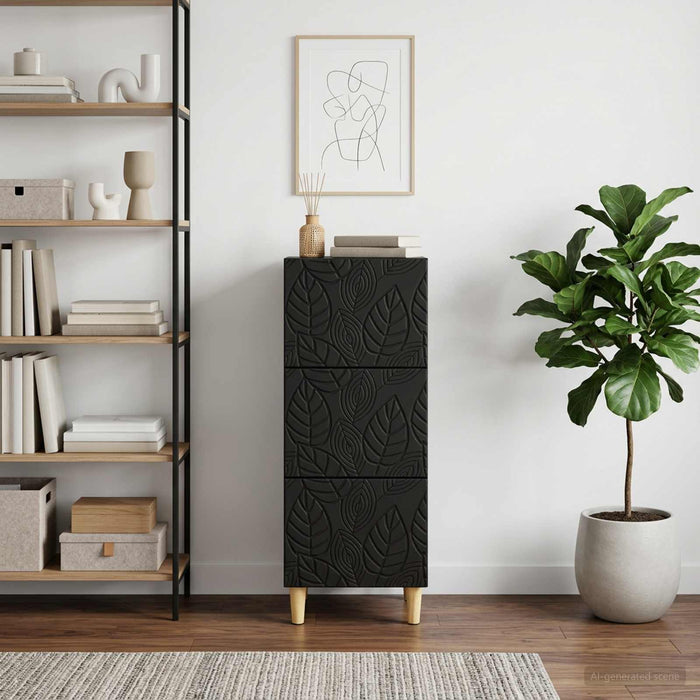 Dulap cu sertare Negru 33 x 34,5 x 90 cm Lemn prelucrat - WALTI WALTI