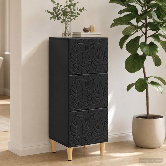 Dulap cu sertare Negru 33 x 34,5 x 90 cm Lemn prelucrat - WALTI WALTI