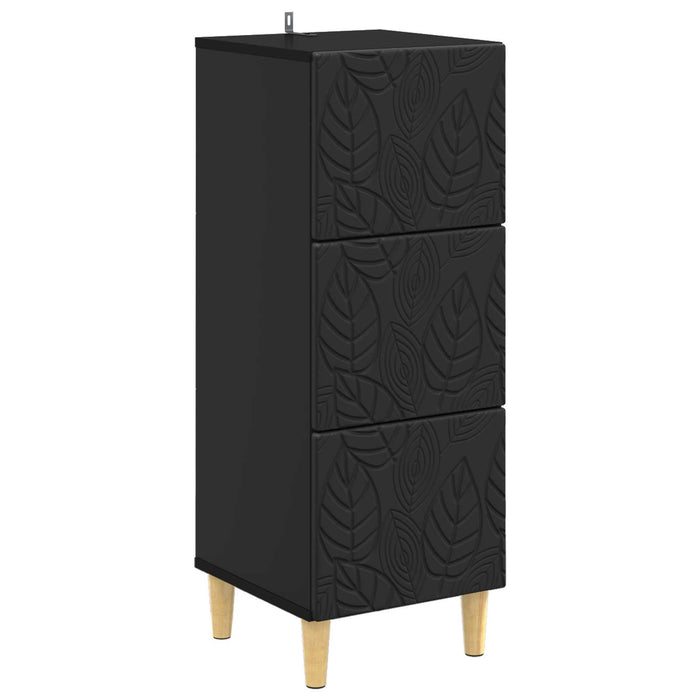 Dulap cu sertare Negru 33 x 34,5 x 90 cm Lemn prelucrat - WALTI WALTI