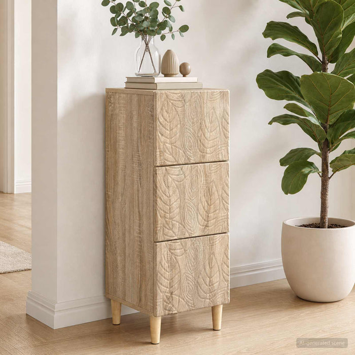 Dulap cu sertare Stejar Sonoma 33 x 34,5 x 90 cm Lemn prelucrat - WALTI WALTI