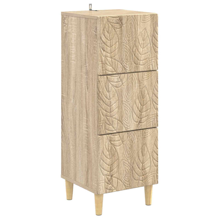 Dulap cu sertare Stejar Sonoma 33 x 34,5 x 90 cm Lemn prelucrat - WALTI WALTI
