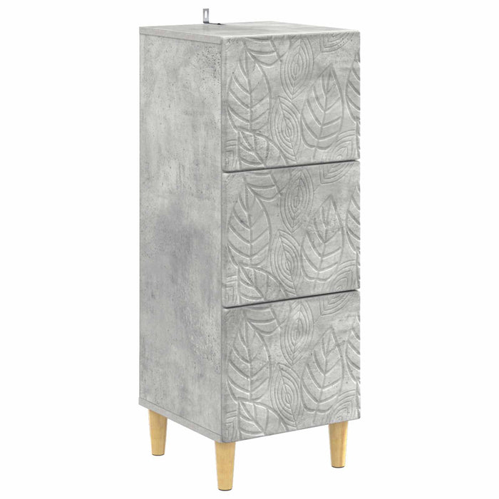 Dulap cu sertare Gri Beton 33 x 34,5 x 90 cm Lemn prelucrat - WALTI WALTI