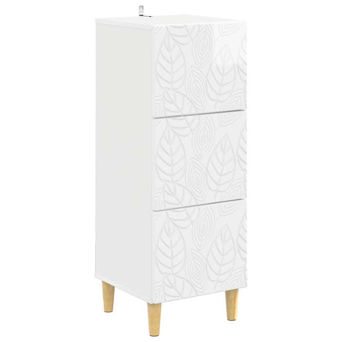 Dulap cu sertare Alb foarte lucios 33 x 34,5 x 90 cm - WALTI WALTI
