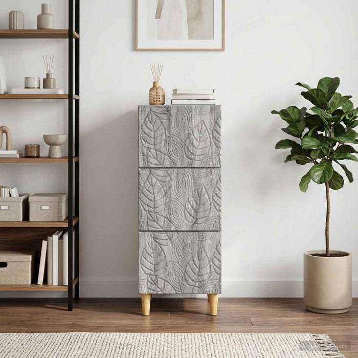 Dulap cu sertare Sonoma gri 33 x 34,5 x 90 cm Lemn prelucrat - WALTI WALTI