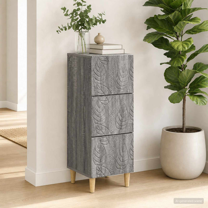Dulap cu sertare Sonoma gri 33 x 34,5 x 90 cm Lemn prelucrat - WALTI WALTI