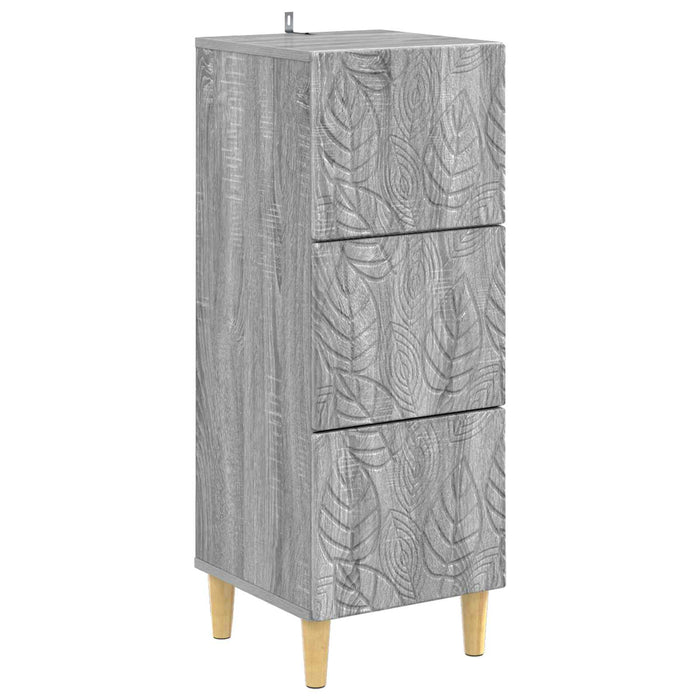 Dulap cu sertare Sonoma gri 33 x 34,5 x 90 cm Lemn prelucrat WALTI