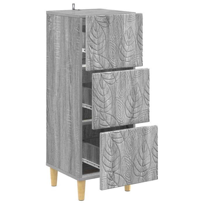 Dulap cu sertare Sonoma gri 33 x 34,5 x 90 cm Lemn prelucrat WALTI