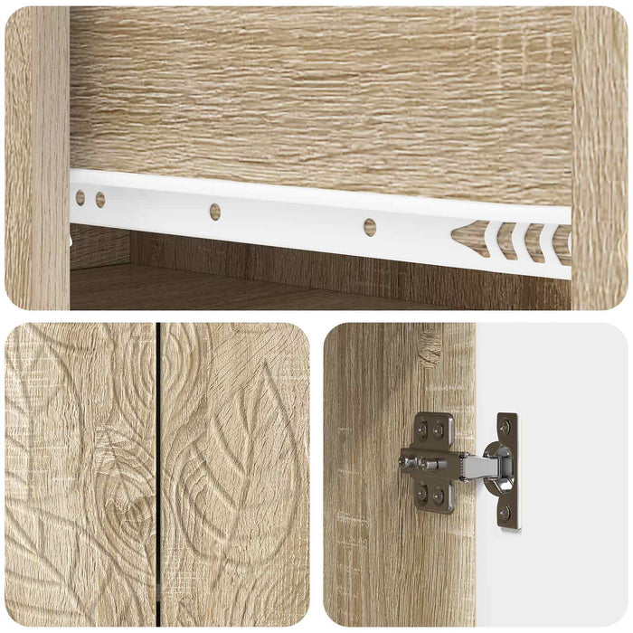 Bufet Stejar Sonoma 66 x 34,5 x 90 cm Lemn prelucrat - WALTI WALTI