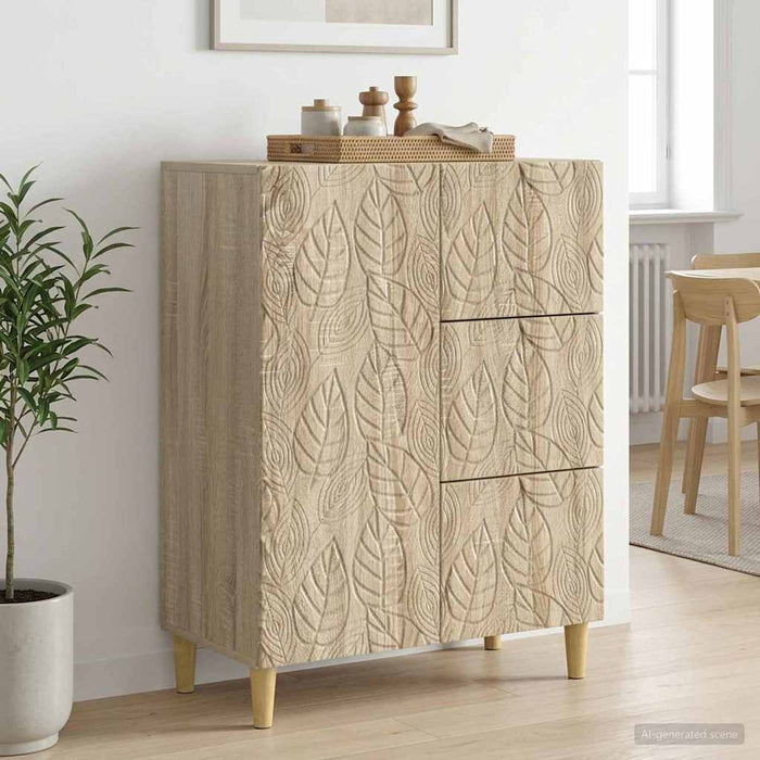 Bufet Stejar Sonoma 66 x 34,5 x 90 cm Lemn prelucrat - WALTI WALTI