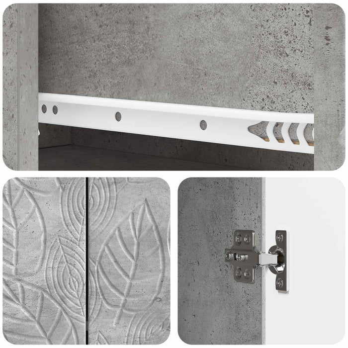 Bufet Gri Beton 66 x 34,5 x 90 cm Lemn prelucrat - WALTI WALTI