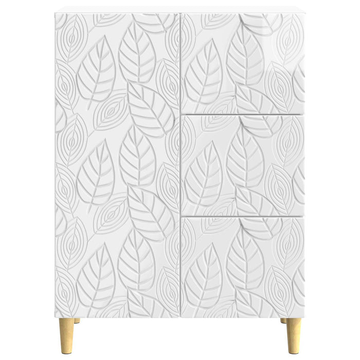Bufet Alb foarte lucios 66 x 34,5 x 90 cm Lemn prelucrat - WALTI WALTI
