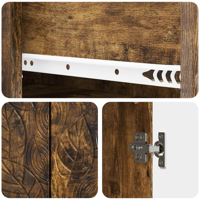Bufet Stejar fumuriu 66 x 34,5 x 90 cm Lemn prelucrat - WALTI WALTI