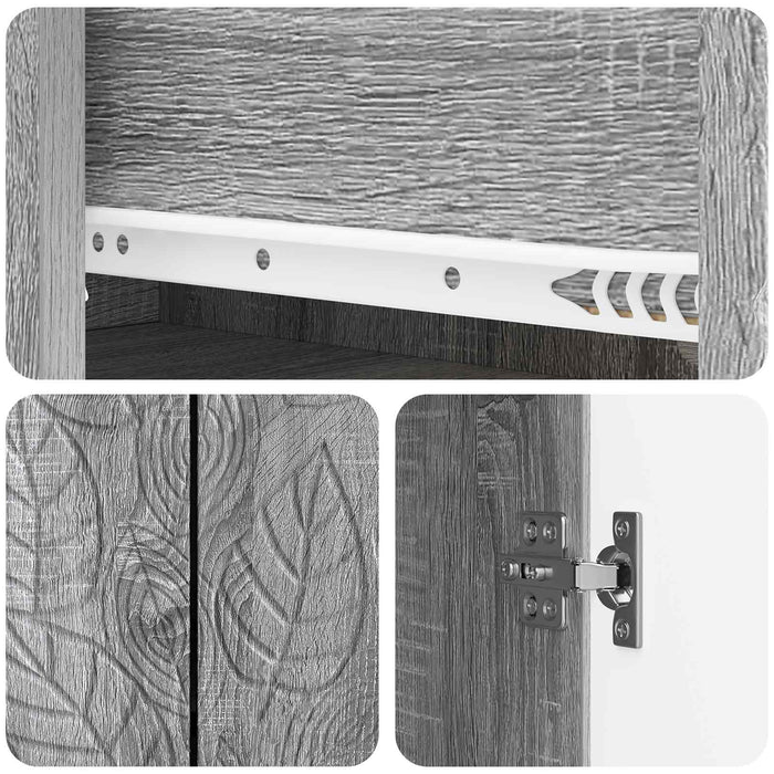 Bufet Sonoma gri 66 x 34,5 x 90 cm Lemn prelucrat - WALTI WALTI