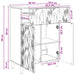 Bufet Negru 66 x 34,5 x 90 cm Lemn prelucrat - WALTI WALTI