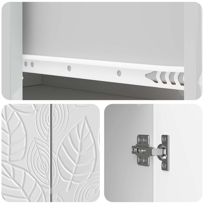 Bufet Alb foarte lucios 66 x 34,5 x 90 cm Lemn prelucrat - WALTI WALTI