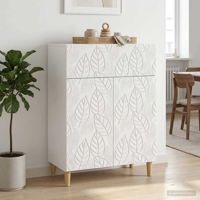 Bufet Alb foarte lucios 66 x 34,5 x 90 cm Lemn prelucrat - WALTI WALTI
