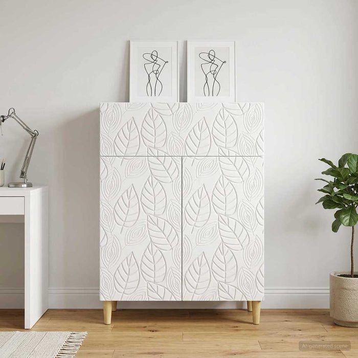 Bufet Alb foarte lucios 66 x 34,5 x 90 cm Lemn prelucrat - WALTI WALTI