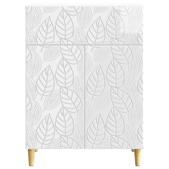 Bufet Alb foarte lucios 66 x 34,5 x 90 cm Lemn prelucrat - WALTI WALTI