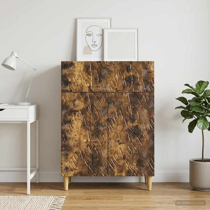 Bufet Stejar fumuriu 66 x 34,5 x 90 cm Lemn prelucrat - WALTI WALTI