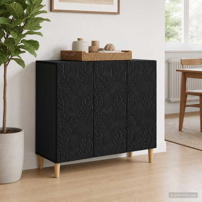 Bufet Negru 89 x 34,5 x 80 cm Lemn prelucrat - WALTI WALTI