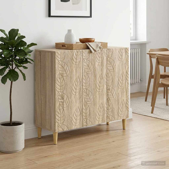 Bufet Stejar Sonoma 89 x 34,5 x 80 cm Lemn prelucrat - WALTI WALTI