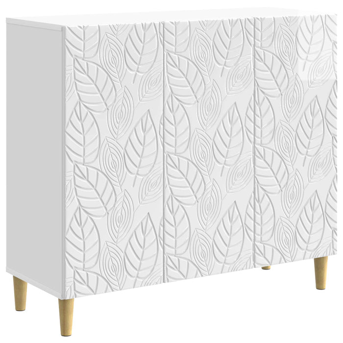 Bufet Alb foarte lucios 89 x 34,5 x 80 cm Lemn prelucrat - WALTI WALTI