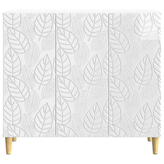 Bufet Alb foarte lucios 89 x 34,5 x 80 cm Lemn prelucrat - WALTI WALTI