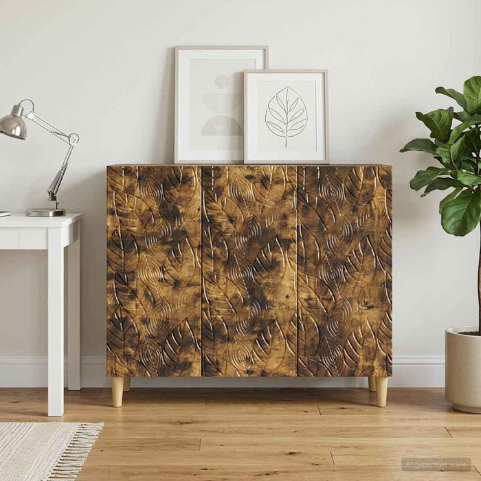 Bufet Stejar fumuriu 89 x 34,5 x 80 cm Lemn prelucrat - WALTI WALTI