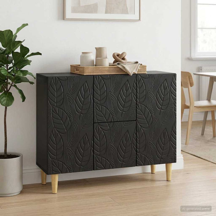 Bufet Negru 89 x 34,5 x 60 cm Lemn prelucrat - WALTI WALTI