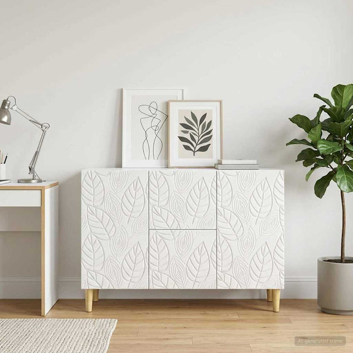 Bufet Alb foarte lucios 89 x 34,5 x 60 cm Lemn prelucrat - WALTI WALTI