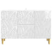 Bufet Alb foarte lucios 89 x 34,5 x 60 cm Lemn prelucrat - WALTI WALTI