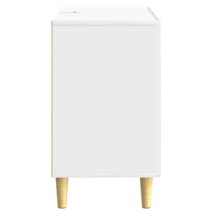 Bufet Alb foarte lucios 89 x 34,5 x 60 cm Lemn prelucrat - WALTI WALTI