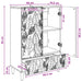 Bufet Stejar Sonoma 66 x 34,5 x 95 cm Lemn prelucrat - WALTI WALTI