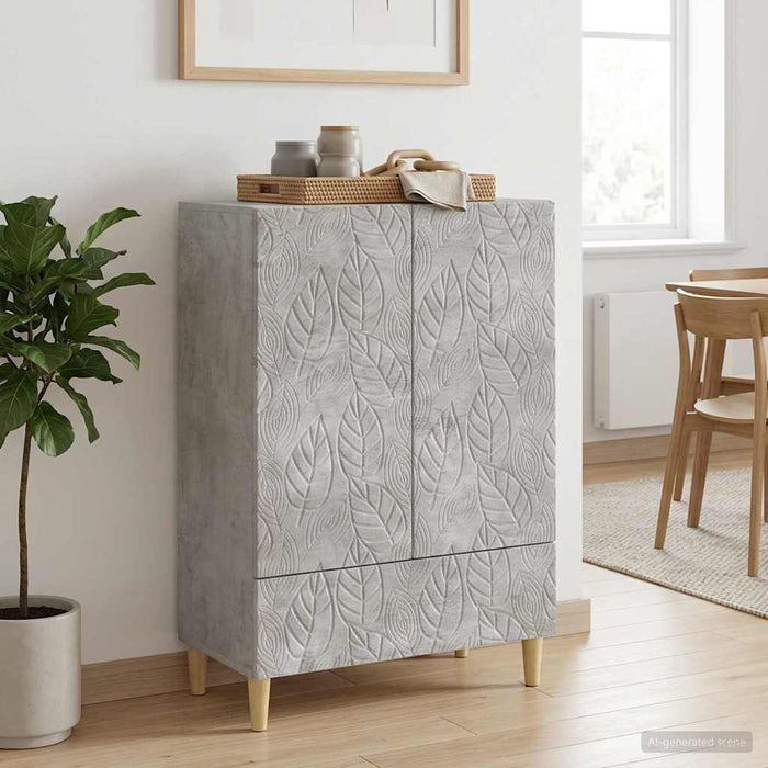 Bufet Gri Beton 66 x 34,5 x 95 cm Lemn prelucrat - WALTI WALTI