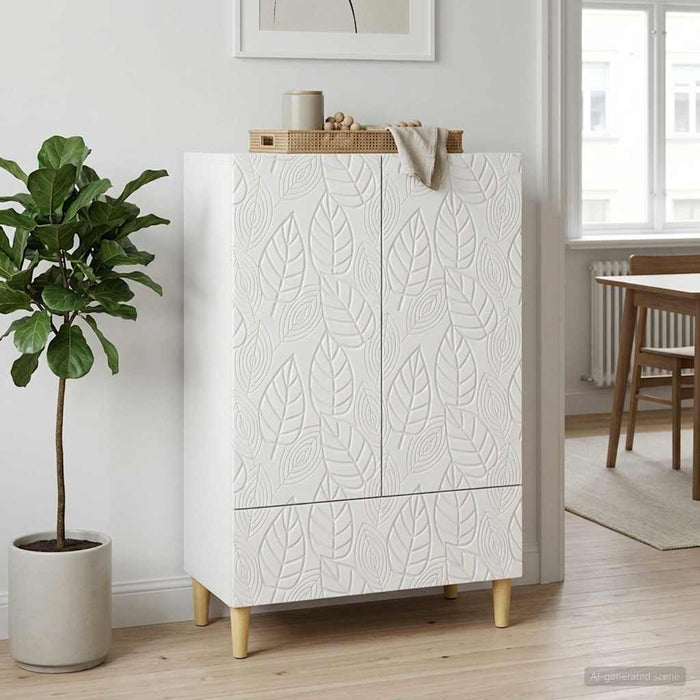 Bufet Alb foarte lucios 66 x 34,5 x 95 cm Lemn prelucrat - WALTI WALTI