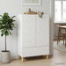 Bufet Alb foarte lucios 66 x 34,5 x 95 cm Lemn prelucrat - WALTI WALTI