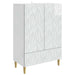Bufet Alb foarte lucios 66 x 34,5 x 95 cm Lemn prelucrat - WALTI WALTI