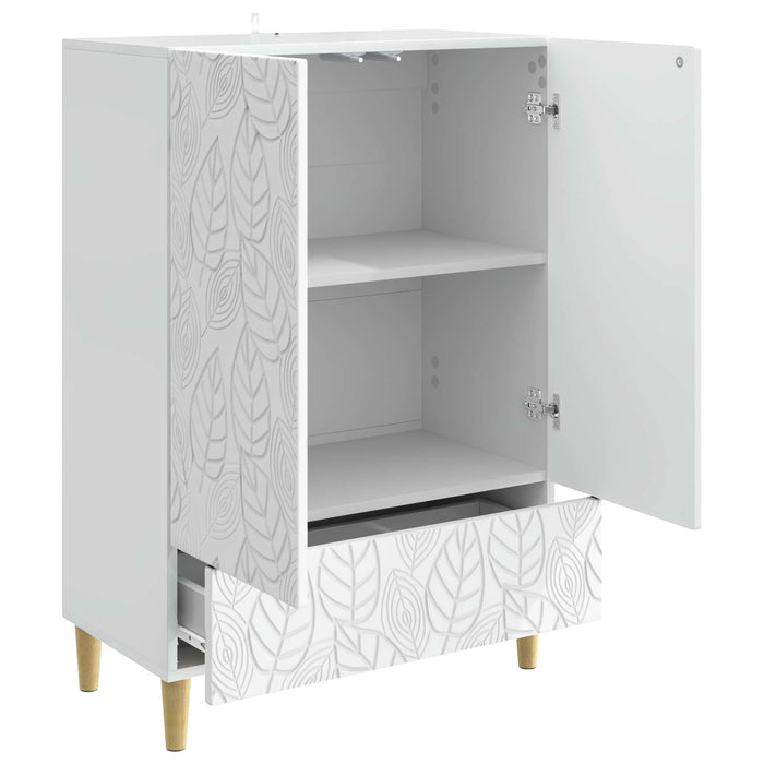 Bufet Alb foarte lucios 66 x 34,5 x 95 cm Lemn prelucrat - WALTI WALTI