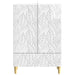 Bufet Alb foarte lucios 66 x 34,5 x 95 cm Lemn prelucrat - WALTI WALTI