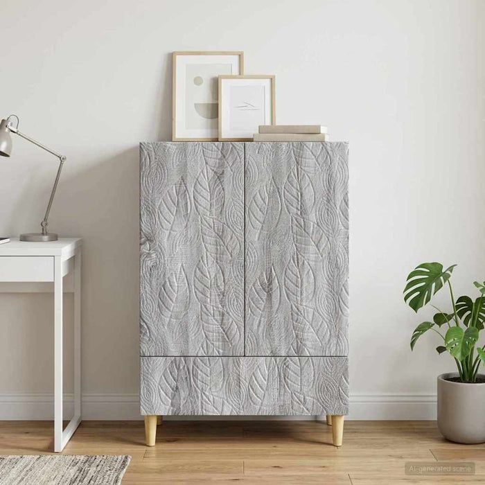 Bufet Sonoma gri 66 x 34,5 x 95 cm Lemn prelucrat - WALTI WALTI