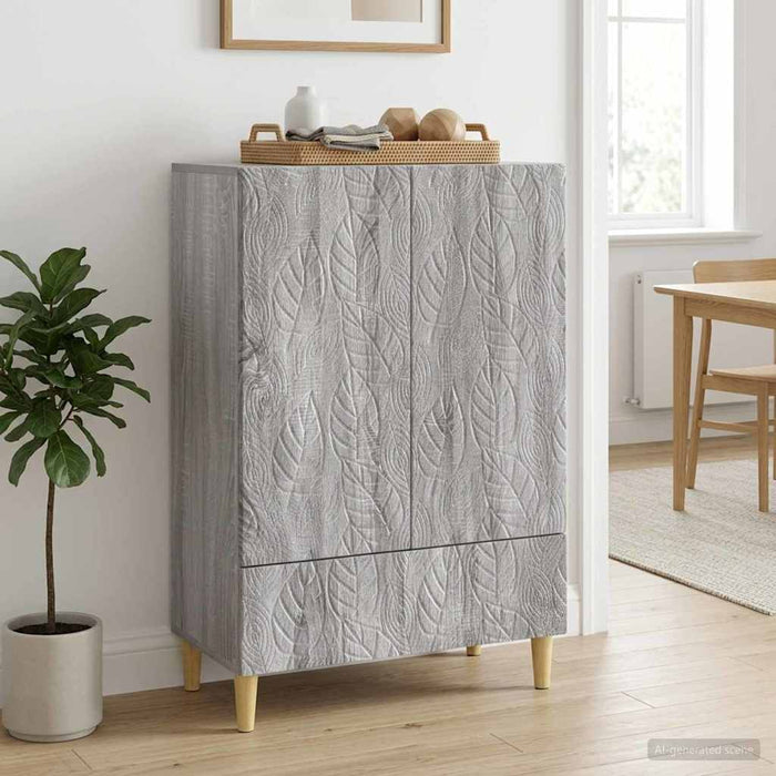 Bufet Sonoma gri 66 x 34,5 x 95 cm Lemn prelucrat - WALTI WALTI