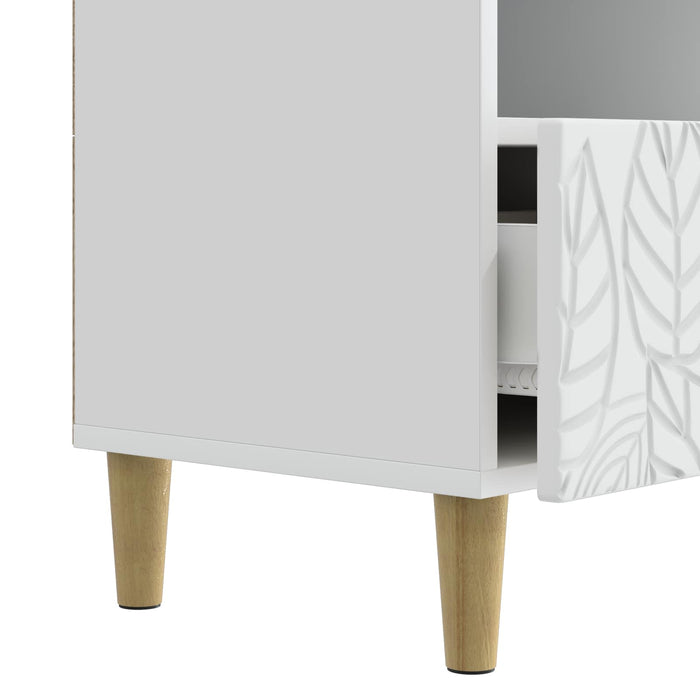 Cabinet TV 102 x 34,5 x 50 cm Alb Lemn prelucrat - WALTI WALTI