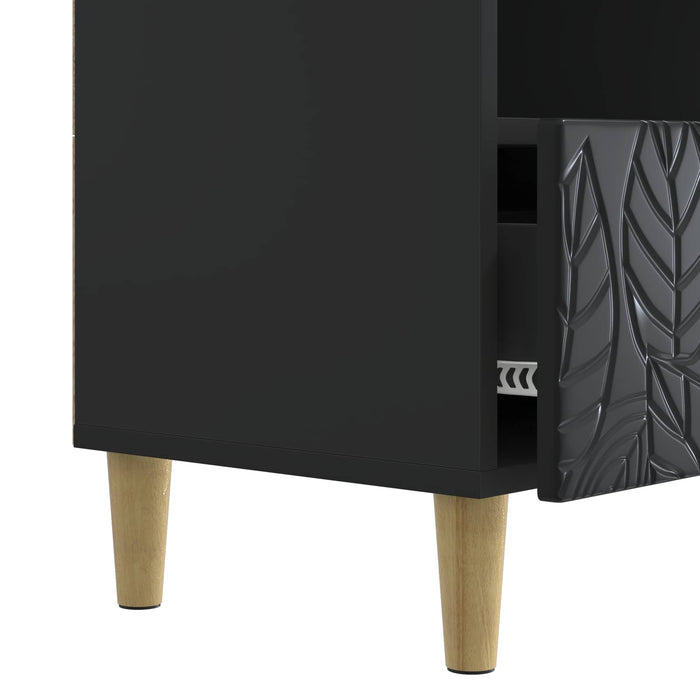 Cabinet TV 102 x 34,5 x 50 cm Negru Lemn prelucrat - WALTI WALTI