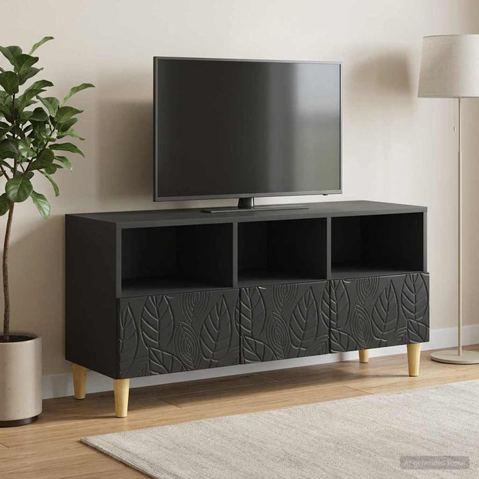 Cabinet TV 102 x 34,5 x 50 cm Negru Lemn prelucrat - WALTI WALTI