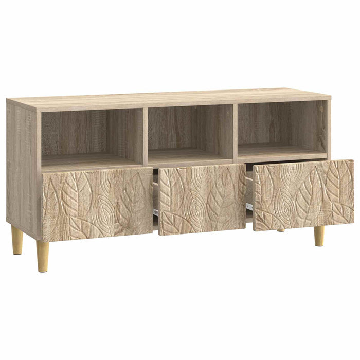 Cabinet TV 102 x 34,5 x 50 cm Stejar Sonoma Lemn prelucrat - WALTI WALTI