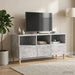 Cabinet TV 102 x 34,5 x 50 cm Gri Beton Lemn prelucrat - WALTI WALTI