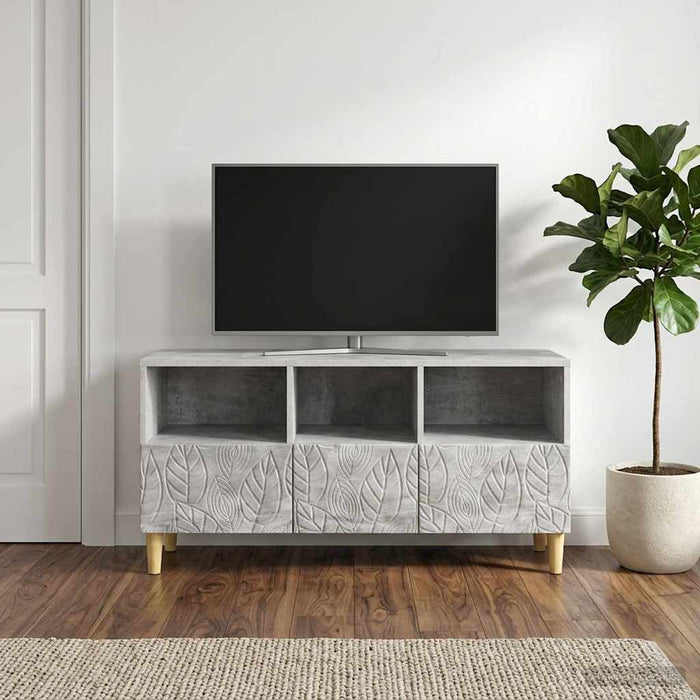 Cabinet TV 102 x 34,5 x 50 cm Gri Beton Lemn prelucrat - WALTI WALTI